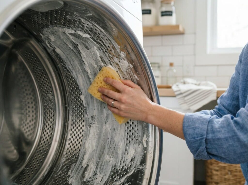 Make a Baking Soda Paste for the Drum Interior