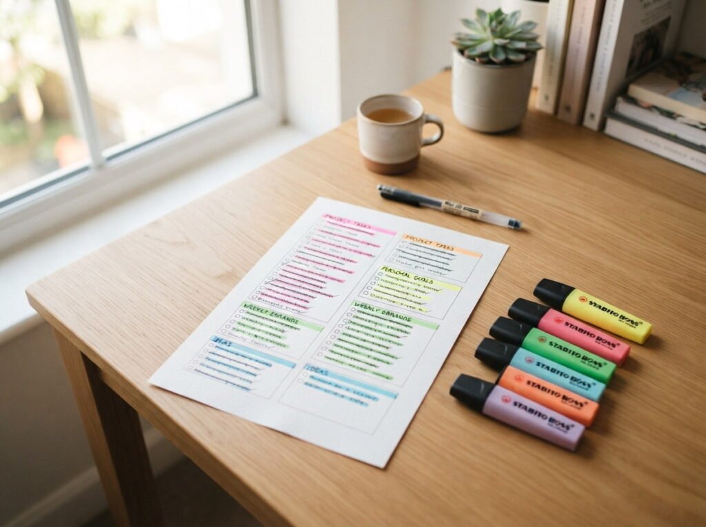 Color Coding Tasks by Room So Your Eyes Know Where to Go First