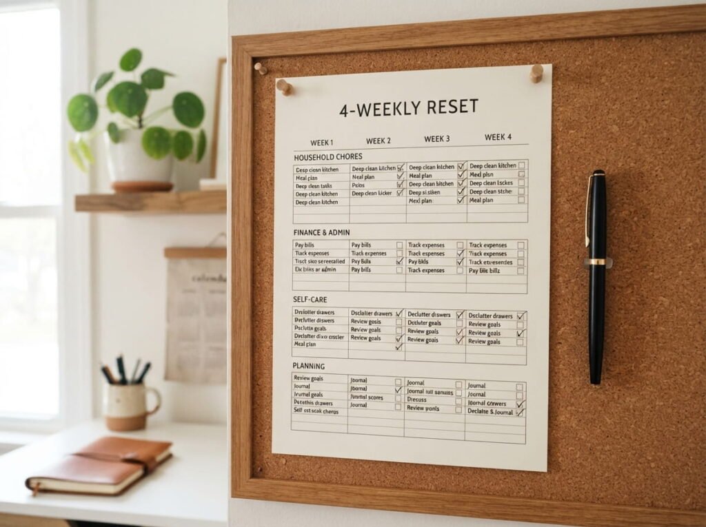 Weekly Reset Layout