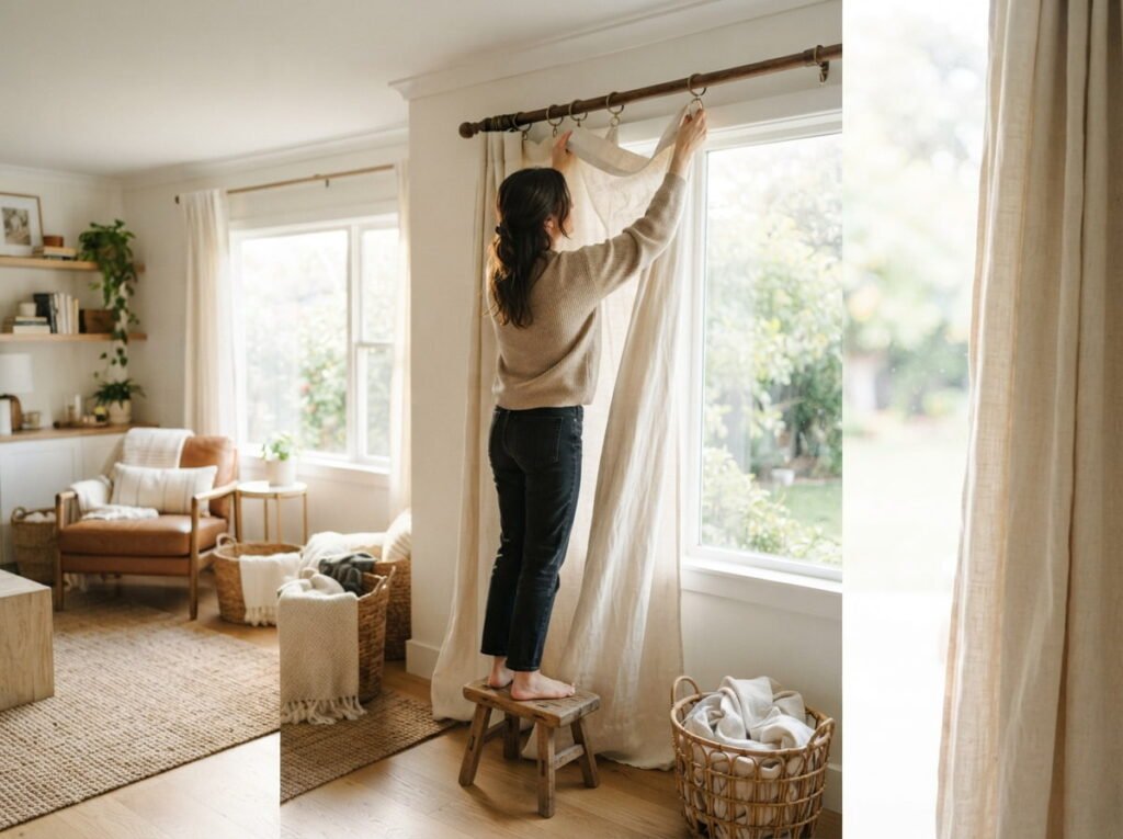 Wash Heavy Curtains and Drapes Before Closing Up the House