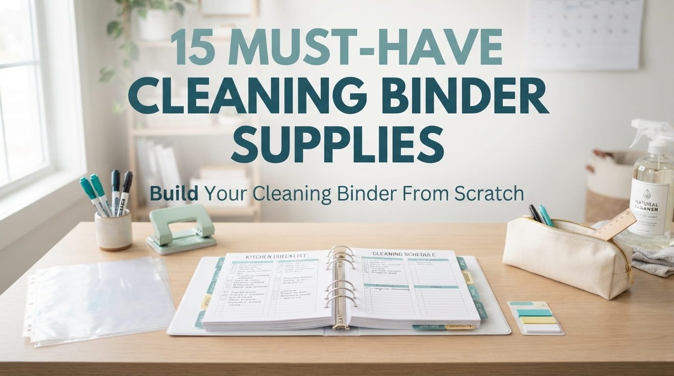 15 Must-Have Cleaning Binder Supplies for Building Yours From Scratch