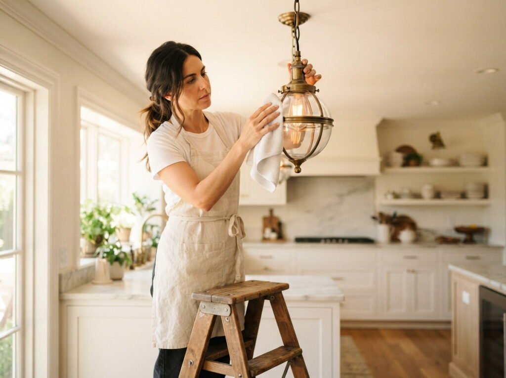 Clean Your Kitchen Light Fixtures and Ceiling Fan