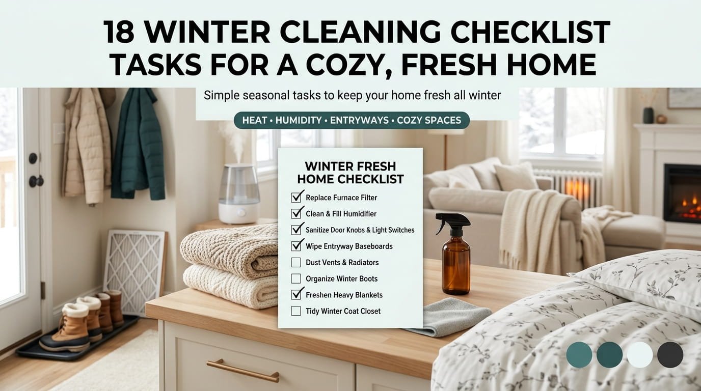 18 Winter Cleaning Checklist Tasks for a Cozy, Fresh Home
