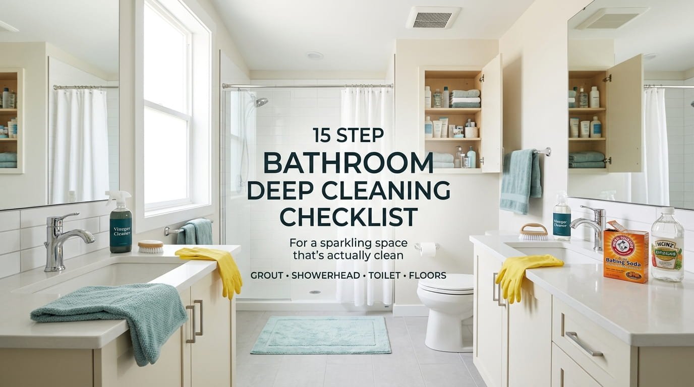 15 Step Bathroom Deep Cleaning Checklist for a Sparkling Space