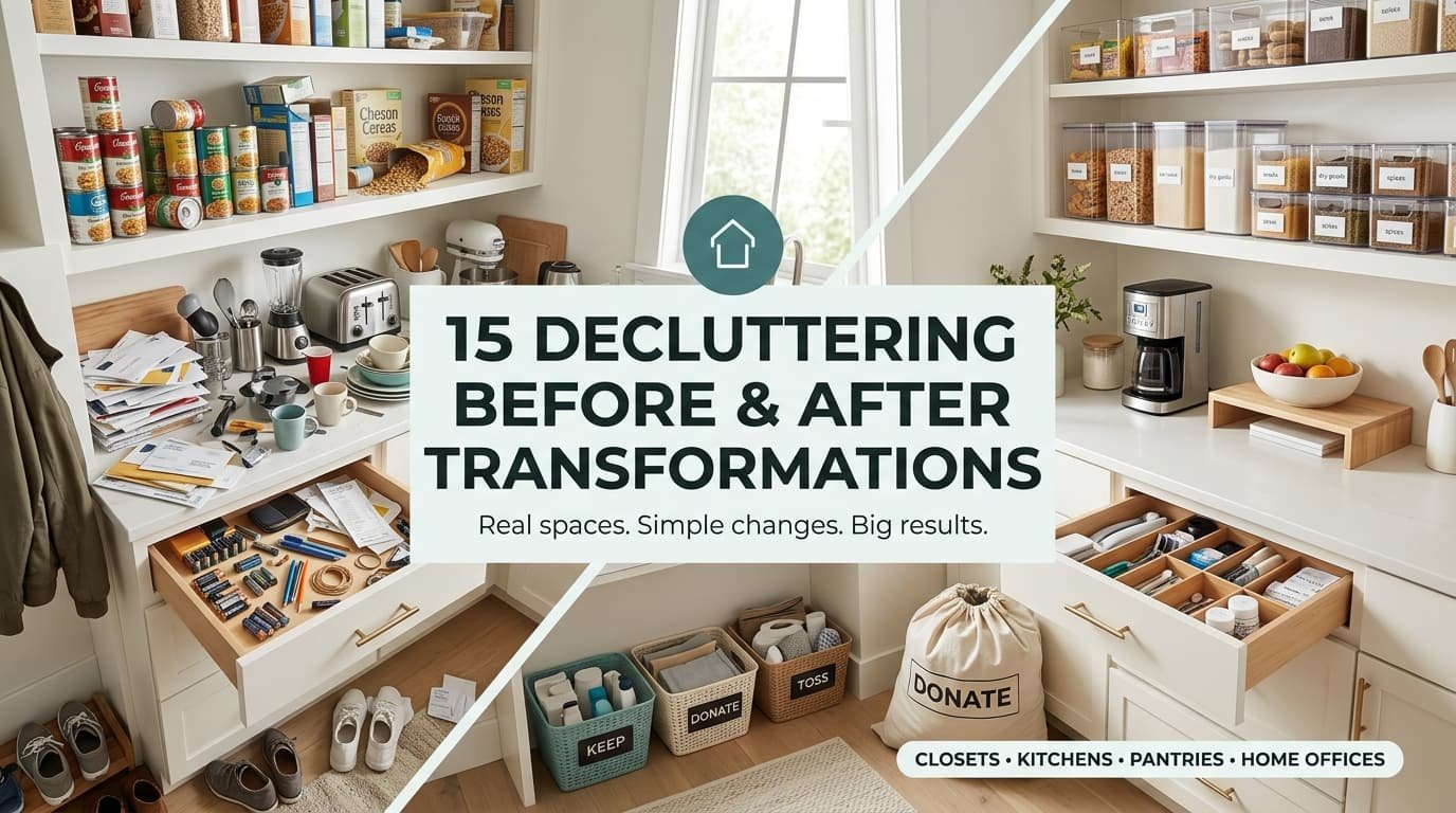15 Decluttering Before and After Transformations That Will Inspire You