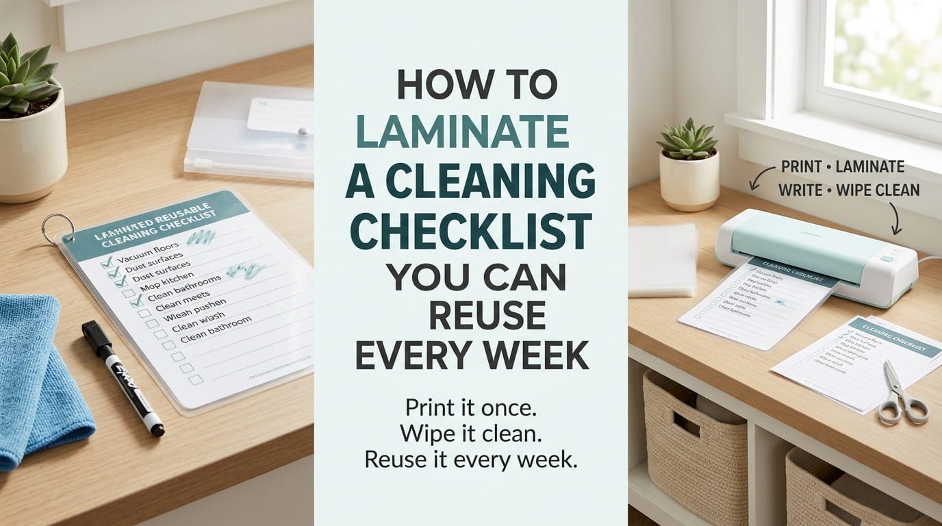 How to Laminate a Cleaning Checklist You Can Reuse Every Week
