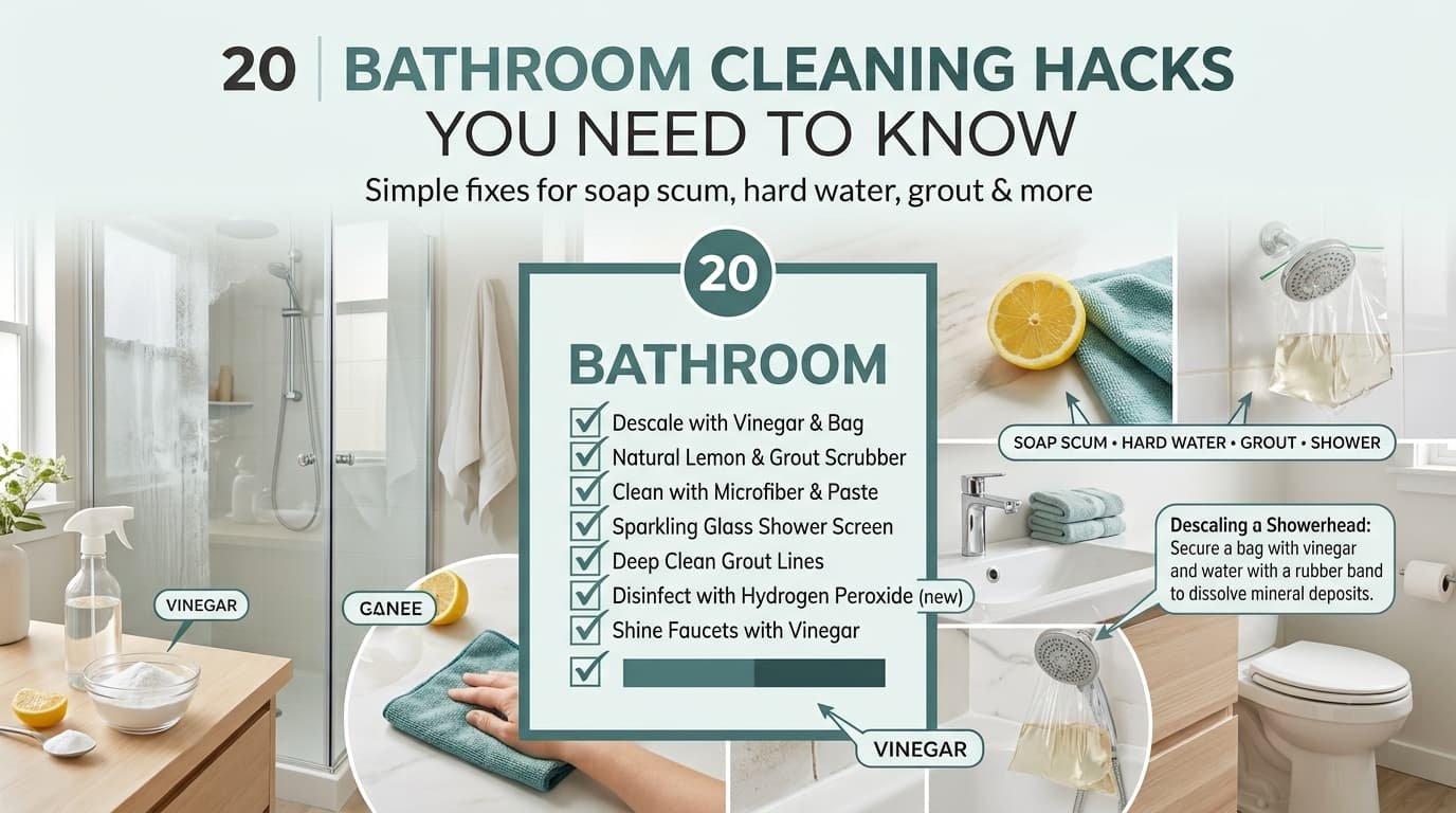 20 Bathroom Cleaning Hacks You Need to Know (That Actually Work)