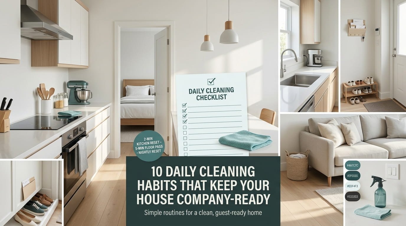 10 Daily Cleaning Habits That Keep Your House Company-Ready