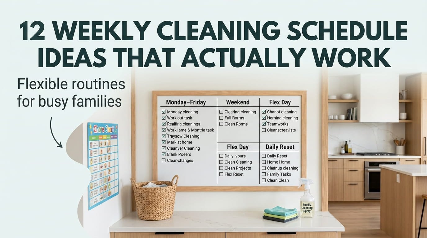 12 Weekly Cleaning Schedule Ideas That Actually Work for Busy Families