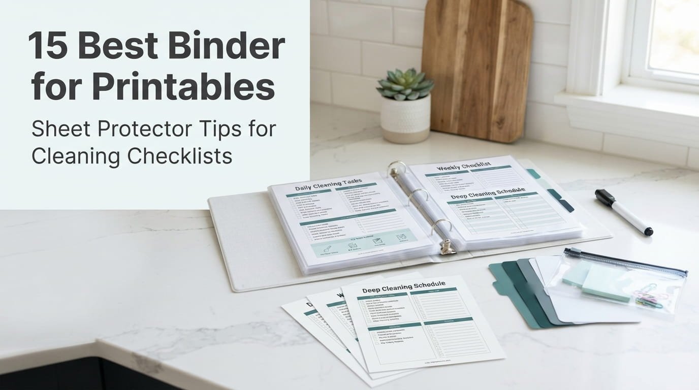 15 Best Binder for Printables Picks and Sheet Protector Tips for Your Cleaning Checklists