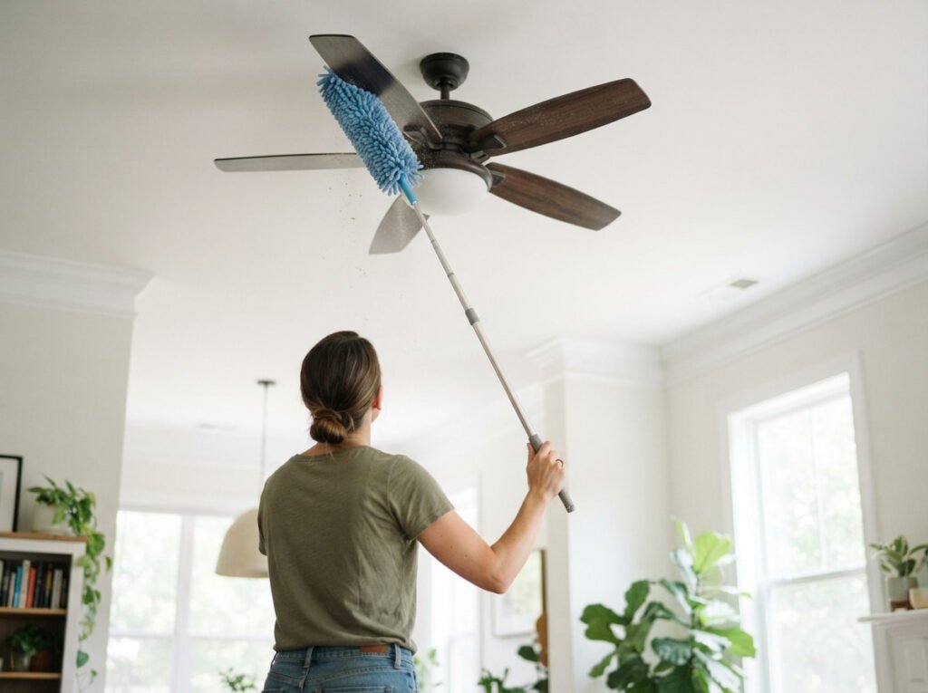 An Extendable Duster for Ceiling Fans and High Corners