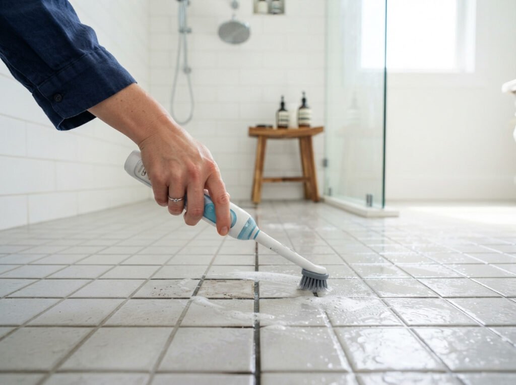 Cleaning Between Bathroom Tiles Without an Old Toothbrush and an Aching Wrist