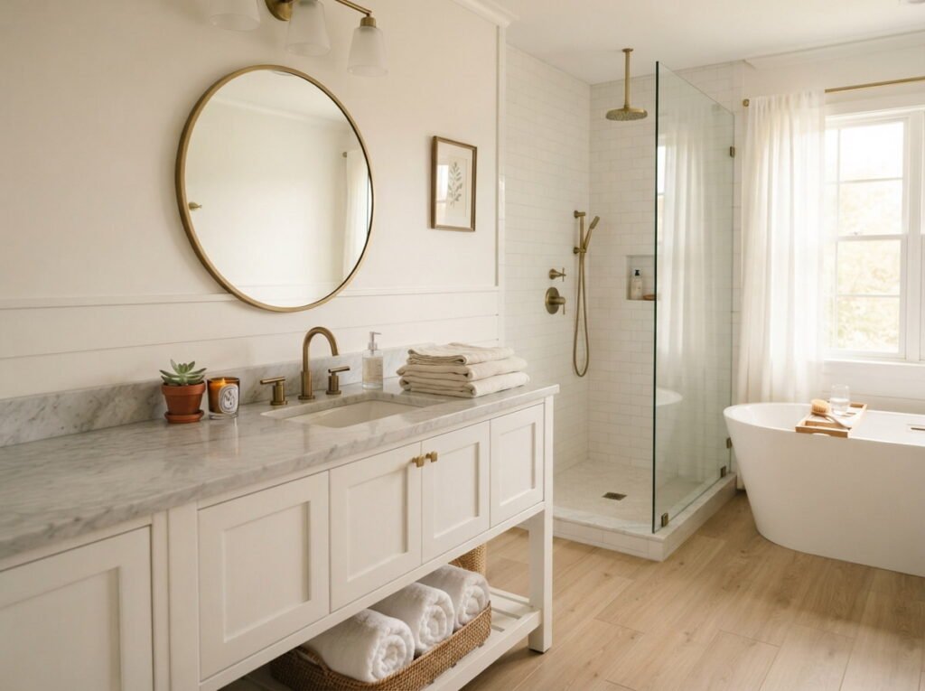 Do a Final Reset With Fresh Towels and Simple Styling Touches