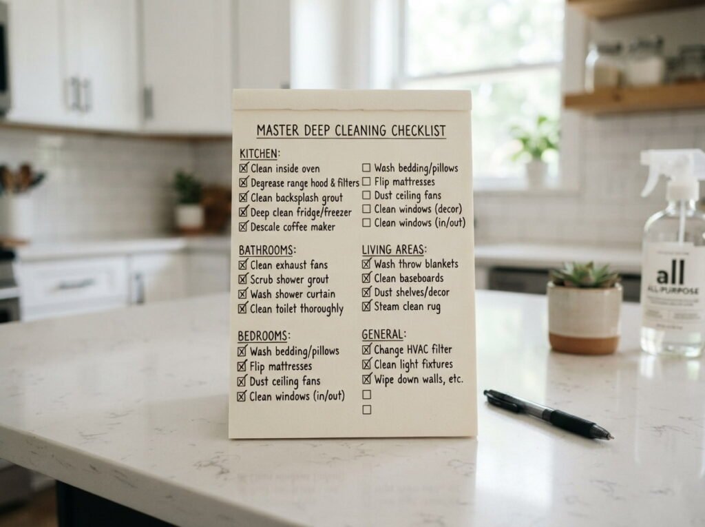 Make a Master List of Every Deep Clean Task You Can Think Of