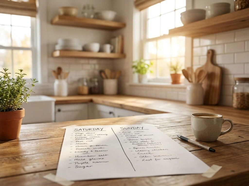 Split the Work Into a Saturday List and a Sunday List Before You Start