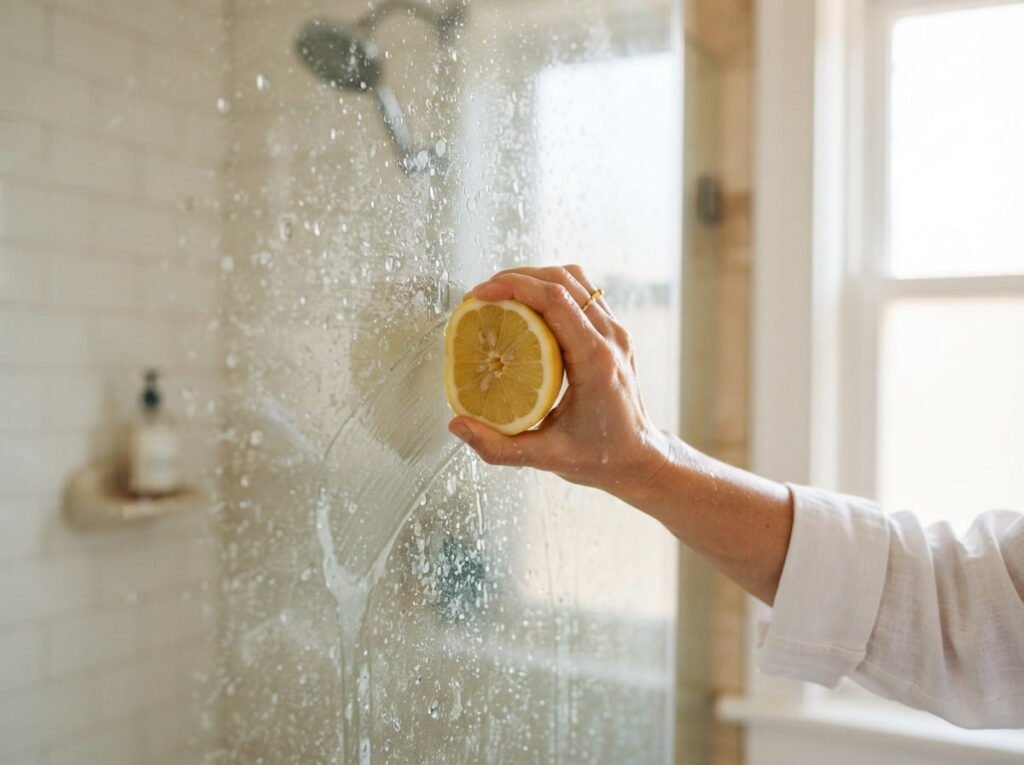 The Trick for Getting Hard Water Spots Off Glass Shower Doors