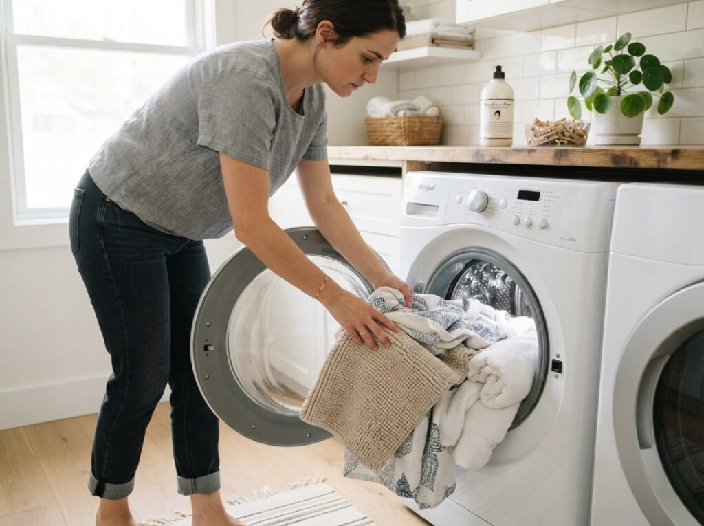 Deep Clean Your Bath Mats and Any Fabric Shower Curtains