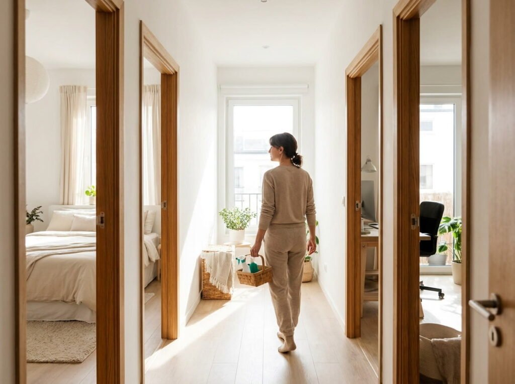 Doing a One Minute Sweep of Every Room Before Starting Any Task