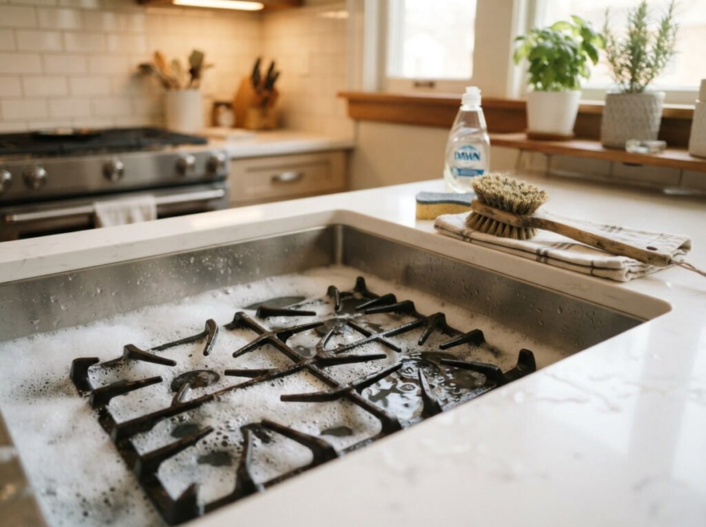 Cleaning Stovetop Burner Grates Without Scrubbing for Twenty Minutes