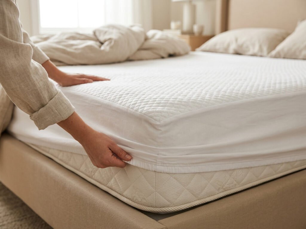 Put a Fresh Mattress Protector on Before the Sheets