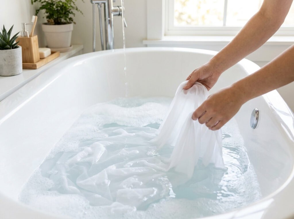 Hand Washing Sheer Curtains