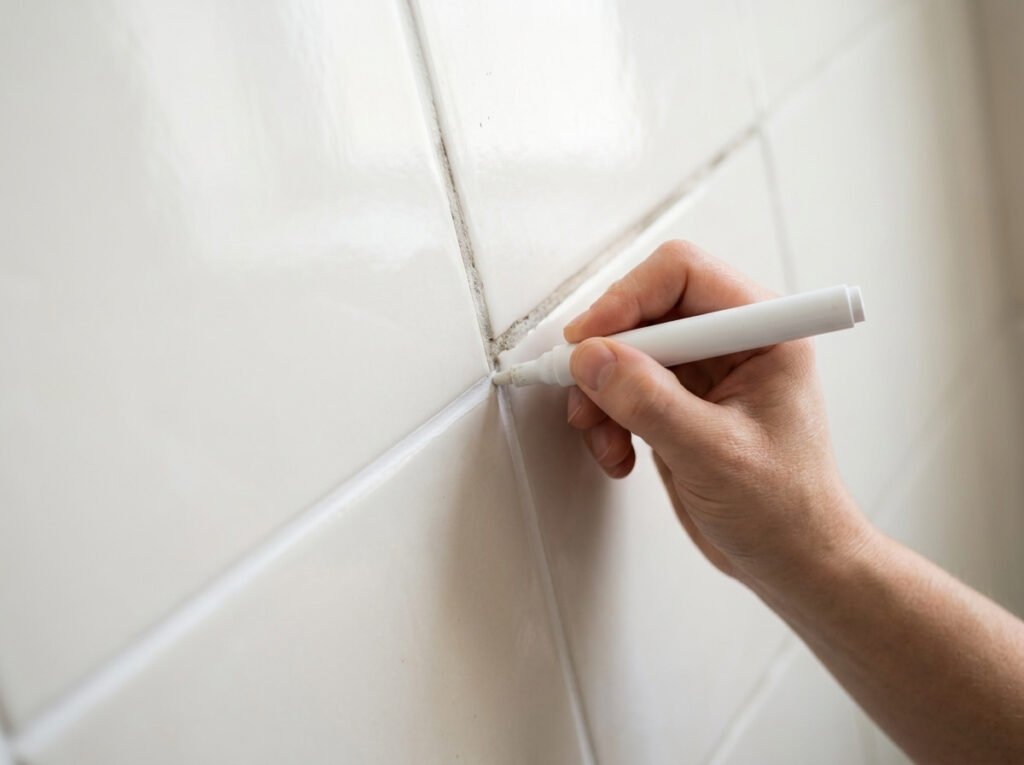 Touch Up Faded Lines With a Grout Pen for a Fresh Finish
