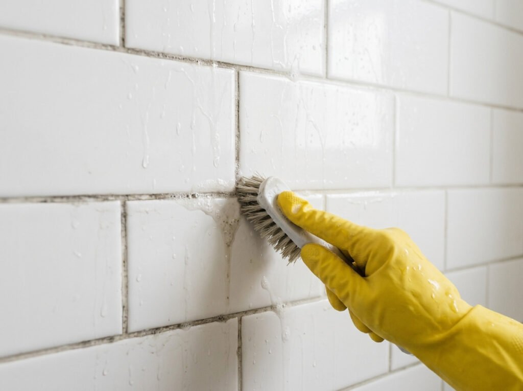 Loosen Surface Dirt With Hot Water and a Stiff Brush