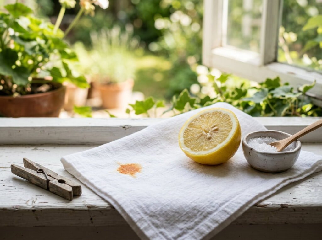 Rust stains and the lemon and salt method