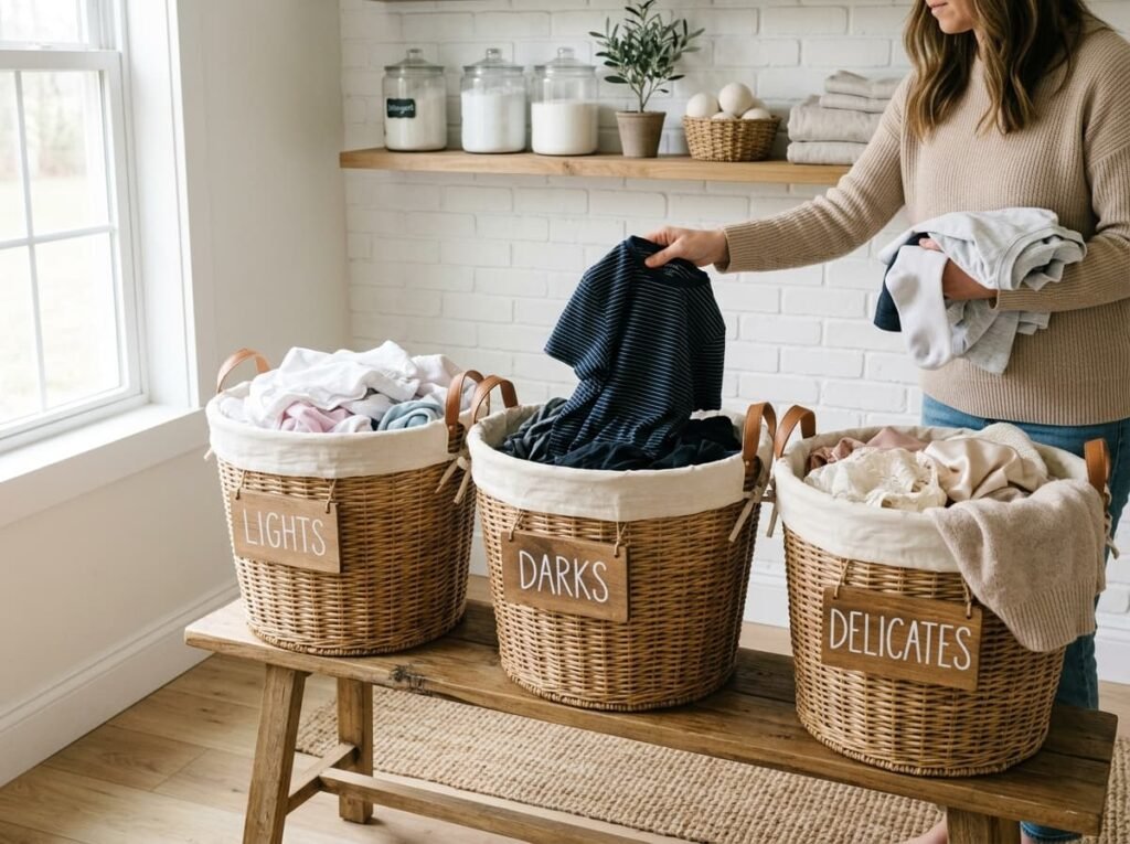 Sorting Bins That Separate Laundry Before It Ever Hits the Machine