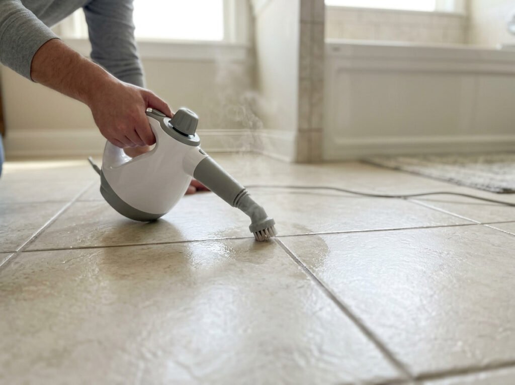 Use a Steam Cleaner on Floor Grout, but Only if It Is Sealed