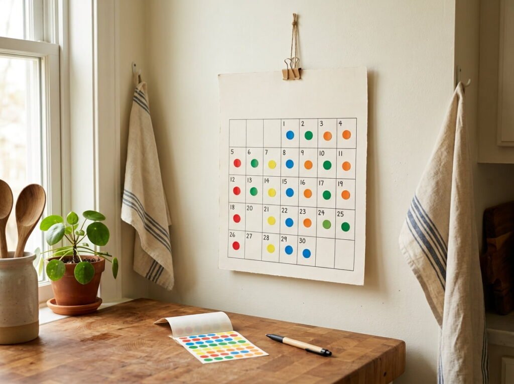 Dollar Stores for a Basic Wall Calendar You Can Turn Into a Tracker Yourself
