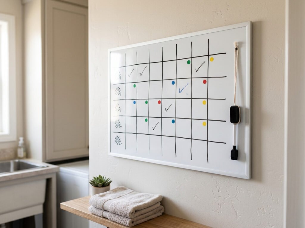 Weekly laundry schedule everyone can see